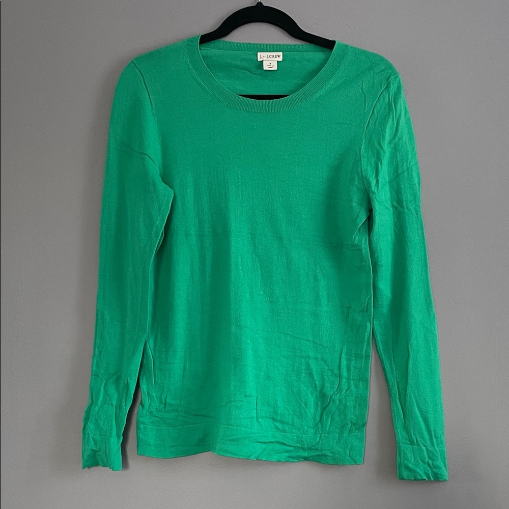 J. Crew Vibrant Green Long Sleeve Tee